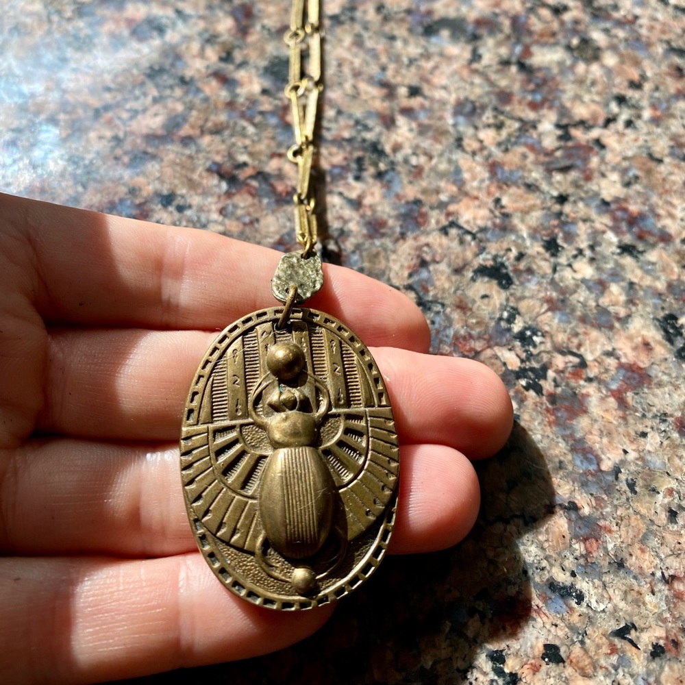 Egyptian Scarab Beetle Necklace